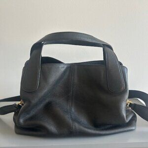 FOSSIL - Maya Leather Satchel (Black Cowhide)
